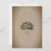 Rookt in Love Rustic Tree Lights Engagement Party Kaart (Achterkant)