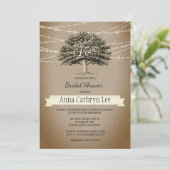 Rookt in Love Rustic Tree Lights Vrijgezellenfeest Kaart (Staand voorkant)