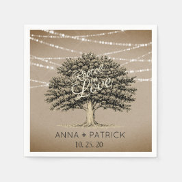Rookt in Love Rustic Tree String Lights Wedding Servet