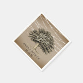 Rookt in Love Rustic Tree String Lights Wedding Servet (Hoek)