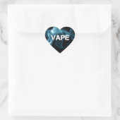 Rooktape ingeschakeld hart sticker (Tas)