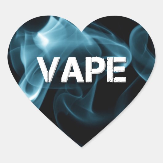 Rooktape ingeschakeld hart sticker (Voorkant)