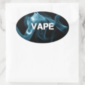 Rooktape ingeschakeld ovale sticker (Tas)