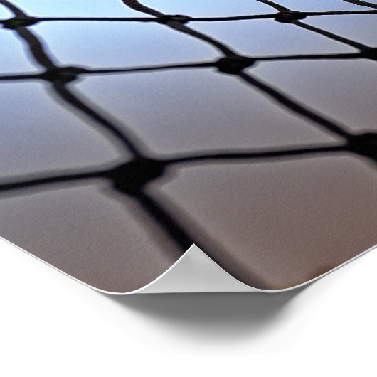 Rooktennisbal over het net poster (Hoek)