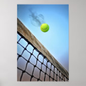 Rooktennisbal over het net poster (Voorkant)