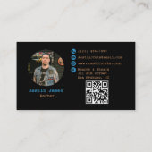 Rookthema in industriële stijl Barber Visitekaartj Visitekaartje (Achterkant)