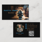 Rookthema in industriële stijl Barber Visitekaartj Visitekaartje (Voorkant / Achterkant)