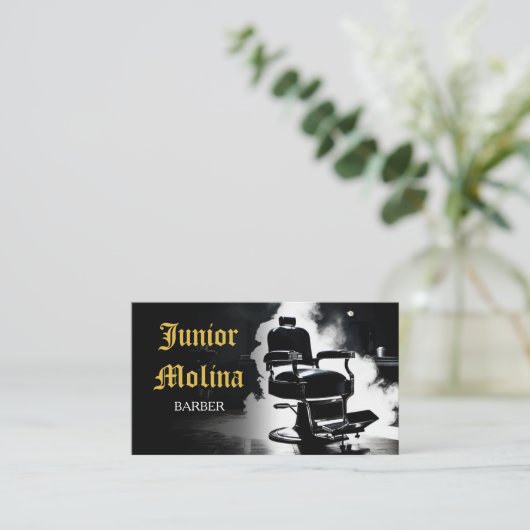 Rookthema | kapper | Barbershop Visitekaartje (Staand voorkant)