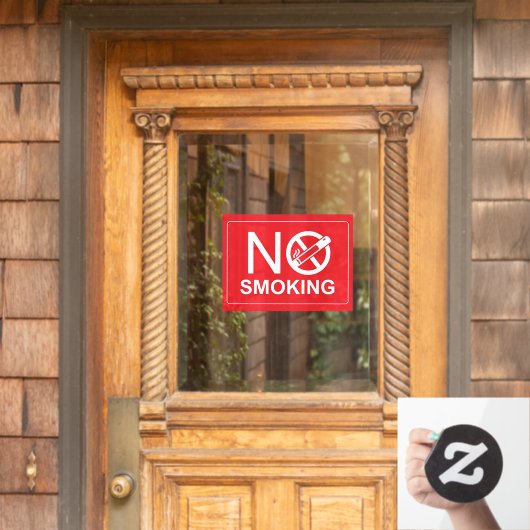 Rookverbod bord rood raamsticker (Huis Deur)