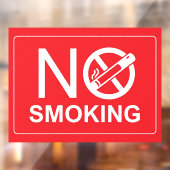 Rookverbod bord rood raamsticker (Vel 2)