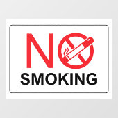 Rookverbod Bord Wit Raamsticker (Vel)