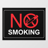 Rookverbod Bord Zwart Raamsticker (Vel)