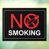 Rookverbod Bord Zwart Raamsticker (Vel 3)