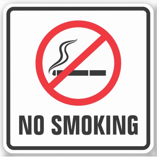 Rookvinyldeca zonder zwarte grens sticker (Voorkant)