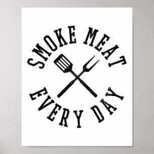 Rookvlees Dagelijks Shirt - Funny BBQ Grilling GIF Poster
