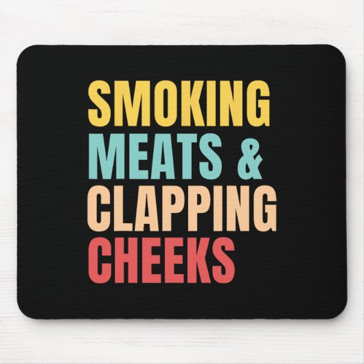 Rookvlees en klappende wangen BBQ vleesresten Muismat (Voorkant)