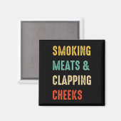 Rookvlees en klappende wangen Grappig BBQ vlees S Magneet (Voorkant / Achterkant)