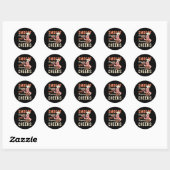 Rookvlees en klappende wangen Grappige barbecue BB Ronde Sticker (Vel)