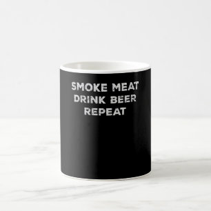 RookvleesDrink Rook Bier herhalen   Funny BBQ Love Koffiemok