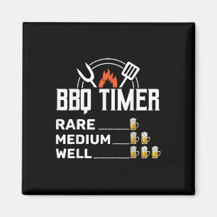 Rookvleesliefhebber BBQ Timer Funny Beer Drink Ba Magneet