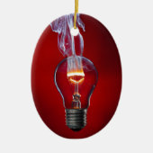 Rookvorming door een uitgebrande lamp keramisch ornament (Voorkant)