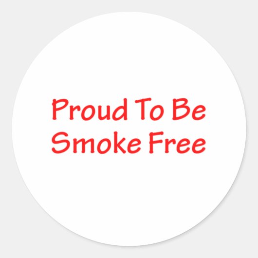 Rookvrij Ronde Sticker (Voorkant)