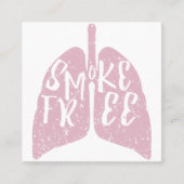 Rookvrije gezonde longen vierkante visitekaartje (Voorkant)