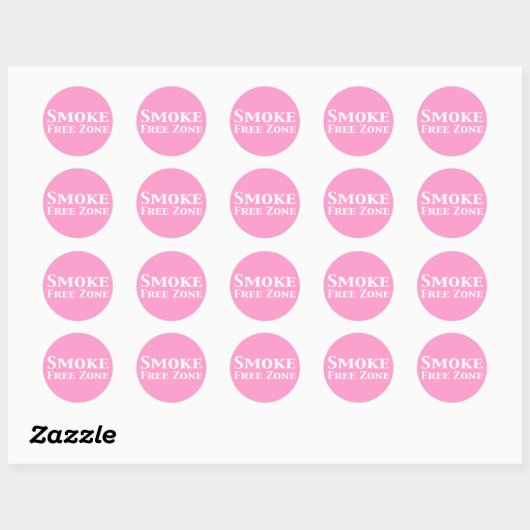 Rookvrije zone geschenken ronde sticker (Vel)