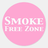 Rookvrije zone geschenken ronde sticker (Voorkant)