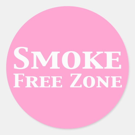 Rookvrije zone geschenken ronde sticker (Voorkant)