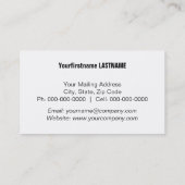 rookwarmte ~ bc visitekaartje (Achterkant)