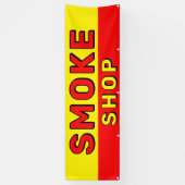 Rookwinkel Reclame Rood Geel Zwart Spandoek (Verticaal)