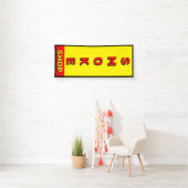 Rookwinkel Reclame Rood Geel Zwart Spandoek (Insitu)