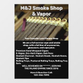 Rookwinkel-reclame voor voorkant aanpassen raamsticker (Vel)