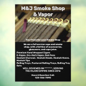 Rookwinkel-reclame voor voorkant aanpassen raamsticker (Vel 3)