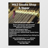 Rookwinkel-reclame voor voorkant aanpassen raamsticker (Vel)