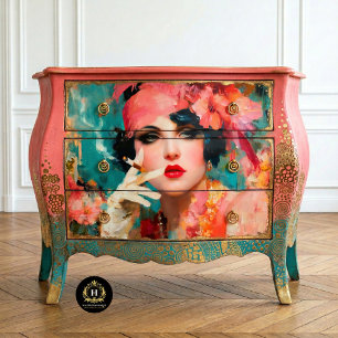 Rooky Flapper Glam Decoupage Tissuepapier