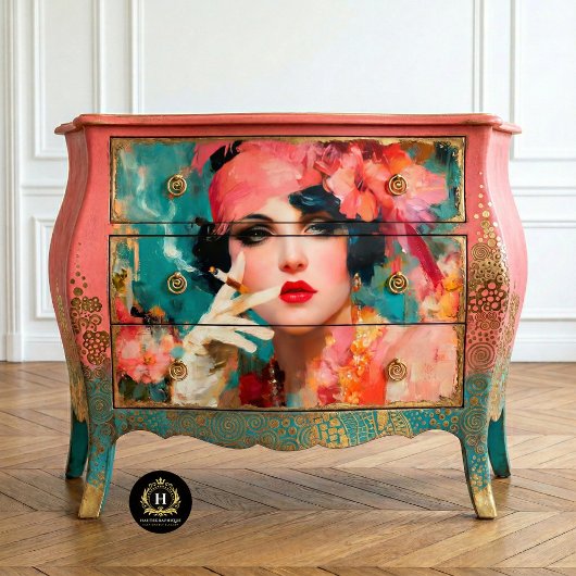 Rooky Flapper Glam Decoupage Tissuepapier