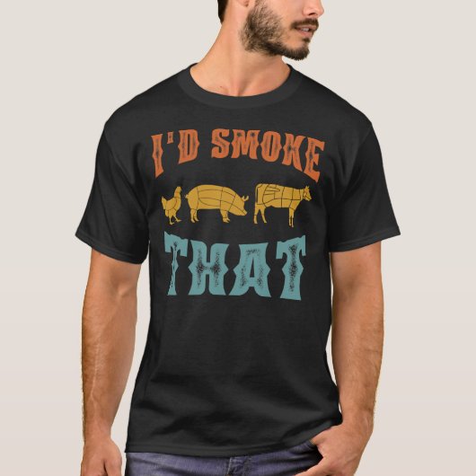 Roolling Bbq Butt Rubbed Pork pullless to T-shirt (Voorkant)