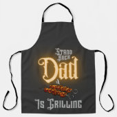 Roolling Funny Quote stand back Papa grilling Schort (Voorkant)