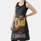 Roolling Funny Quote stand back Papa grilling Schort (Insitu)