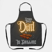 Roolling Funny Quote stand back Papa grilling Schort (Voorkant)