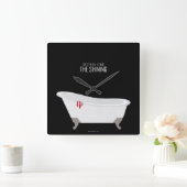 Room 217 Bathtub Vierkante Klok (Huis)