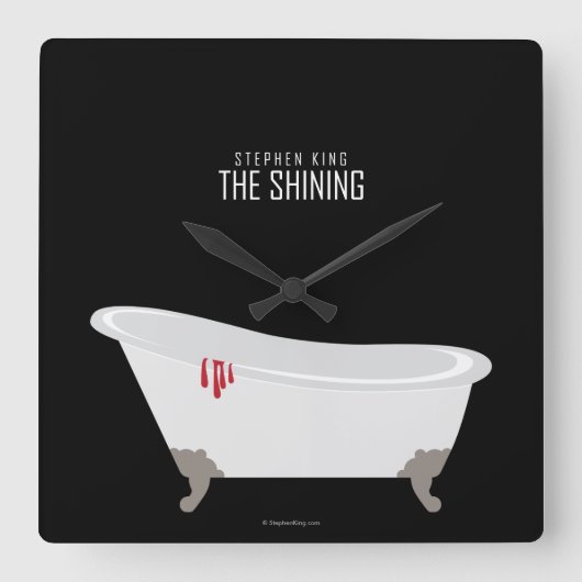 Room 217 Bathtub Vierkante Klok (Voorkant)