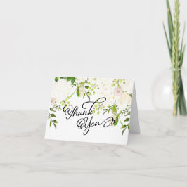Room en de witte hydrangea hortensia de Bloemen Bedankkaart