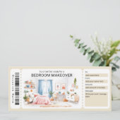 Room Makeover Gift Certificate Kaart (Staand voorkant)