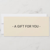 Room Makeover Gift Certificate Kaart (Achterkant)