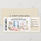 Room Makeover Gift Certificate Kaart (Voorkant / Achterkant)