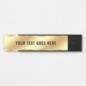 Room Name Elegant Your Custom Text Gold Template Deurbordje (Voorkant)