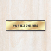 Room Name Elegant Your Custom Text Gold Template Deurbordje (Voorkant)